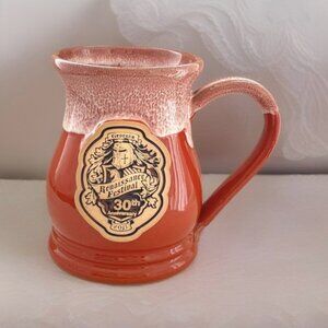 Grey Fox Pottery Coffee Mug Large Georgia Renaissance Festival 30th Anniversary